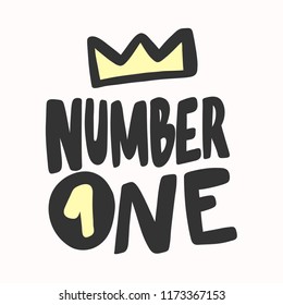 Number one #1. Hashtag. Sticker for social media content. Vector hand drawn illustration design. Bubble pop art comic style poster, t shirt print, post card, video blog cover