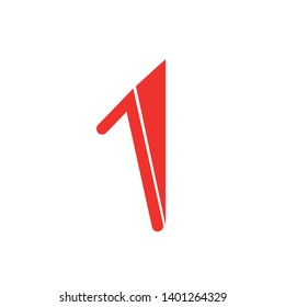 Number one 1 logo icon design template elements 