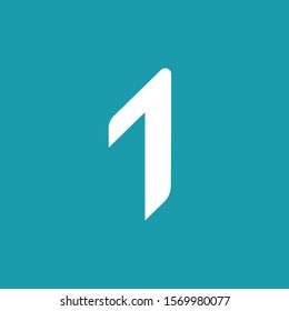 Number one 1 logo icon design template elements
