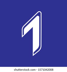 Number one 1 logo icon design template elements