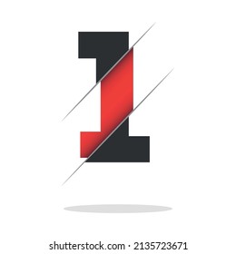 Elementos de plantilla de diseño de iconos de logotipo número uno 1