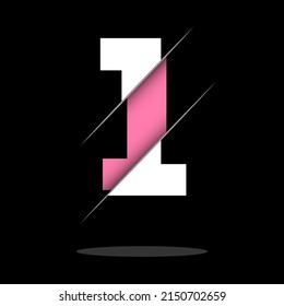Elementos de plantilla de diseño de iconos de logotipo número uno 1