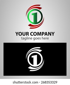 Number One 1 Logo Icon Template
