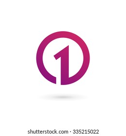 Number One 1 Logo Icon Design Template Elements
