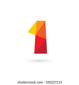 Number one 1 logo icon design template elements