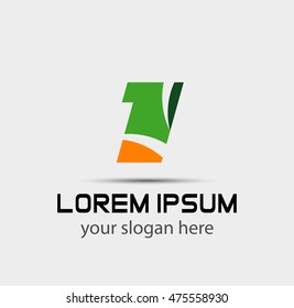 Number one 1 logo icon template
