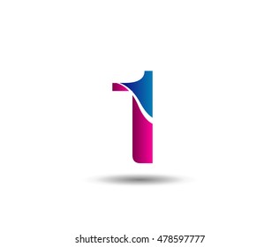 Number one 1 logo icon template
