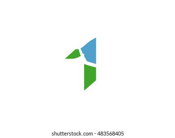 Number one 1 logo icon template

