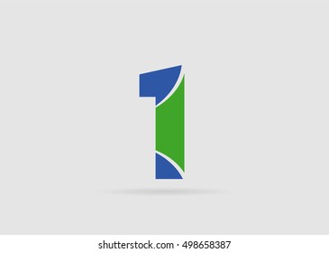 Number one 1 logo icon template
