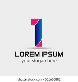 Number one 1 logo icon template
