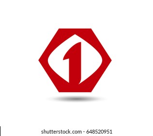 Number one 1 logo icon template
