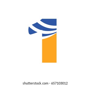 Number one 1 logo icon template
