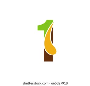 Number one 1 logo icon template
