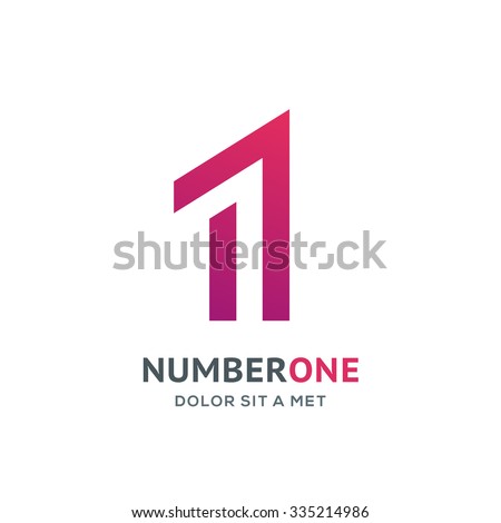 Number one 1 logo icon design template elements
