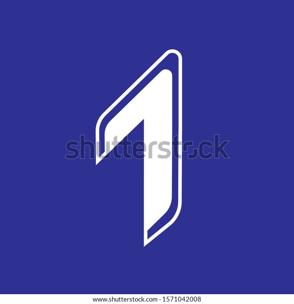 Number One 1 Logo Icon Design Stock Vector Royalty Free 1571042008