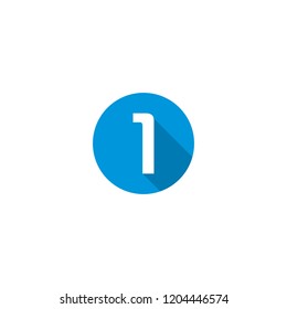number one 1 logo template design