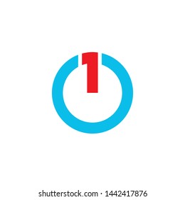 Number One 1 Power Technology Logo Business Company 