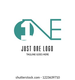 Number one 1 simple logotype, Just one logo concept creative design