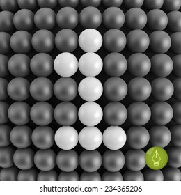 Number one. Abstract mathematics background. 3d vector illustration. 