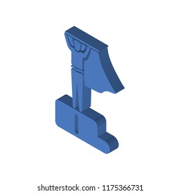 Number One Athlete isometric left top view 3D icon