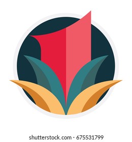 Number one background on white. Vector illustration.
