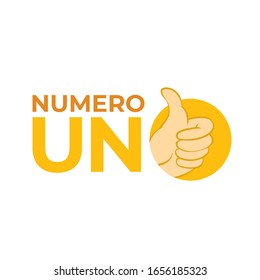 Number one background. Poster or brochure template. Vector illustration