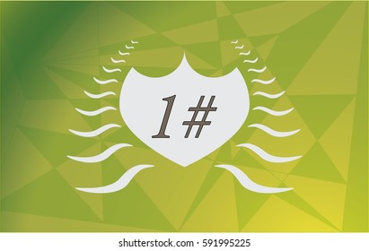 number one badge