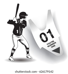 You’re number one baseball artwork for print or web 