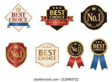 Number one, best choice emblem set