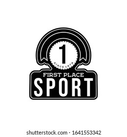 number one. best place. first logo Ideas. Inspiration logo design. Template Vector Illustration. Isolated On White Background