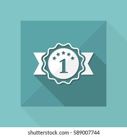 The number one - Best rating symbol - Vector flat minimal icon