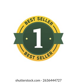 Number one Bestseller Badge sign vector design