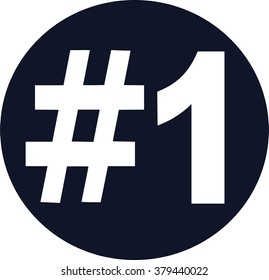 Number One Black Circle Winner Stock Vector (Royalty Free) 379440022 ...