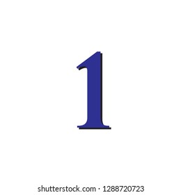 Number One Blue Stock Vector (Royalty Free) 1288720723 | Shutterstock