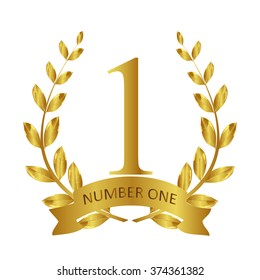 Number one. Champion. First place. Laurel wreath