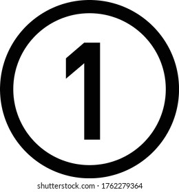number one in the circle transparent - vector
