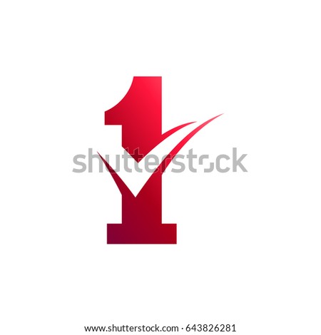 Number One Combination With Checklist Logo Template 