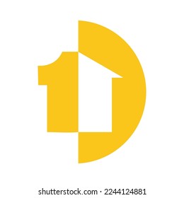 Nummer-eins-Kombihauslogo-Design
