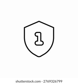 number one defense icon sign vector