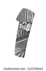 Number one design line pattern.Vector illustration