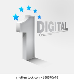 Number one digital in 3D