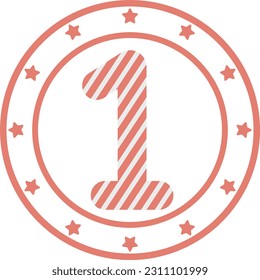 Number One Element Flat Icon