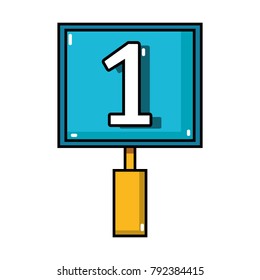 number one emblem symbol design