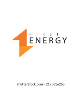 Plantilla de diseño de logotipo de energía número uno