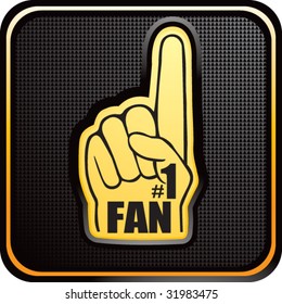 number one fan foam hand on web button