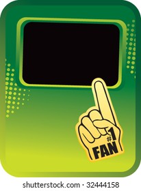 Nummer-1-Fächerschaum-Handbanner
