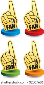 number one fan foam hand colored discs