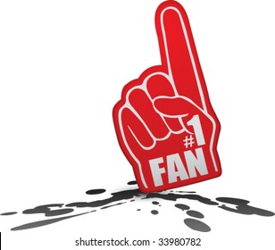 Number One Fan Foam Hand On Splat