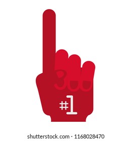 Number one fan glove