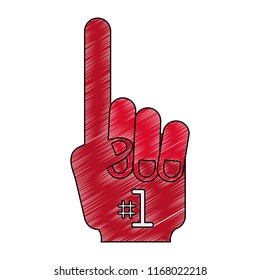 Number one fan glove scribble